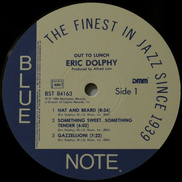 Eric Dolphy : Out To Lunch! (LP, Album, RE, RM)