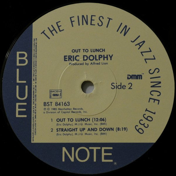 Eric Dolphy : Out To Lunch! (LP, Album, RE, RM)