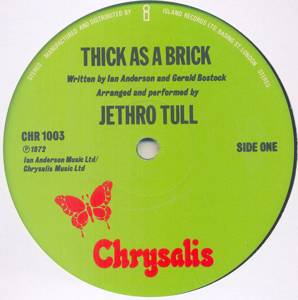 Jethro Tull : Thick As A Brick (LP, Album, New)