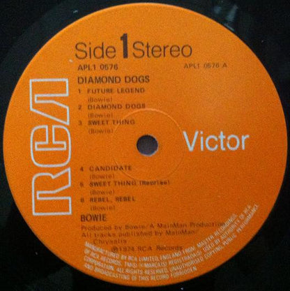 David Bowie : Diamond Dogs (LP, Album, Gat)