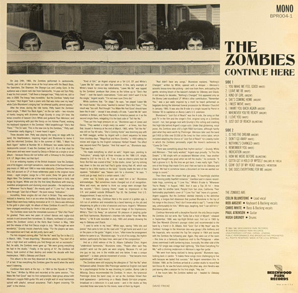 The Zombies : Continue Here  (LP, Album, Comp, Mono, RM, Cok)