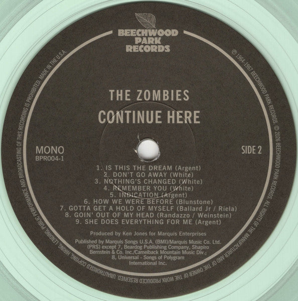 The Zombies : Continue Here  (LP, Album, Comp, Mono, RM, Cok)