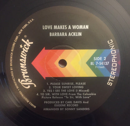 Barbara Acklin : Love Makes A Woman (LP, Album, RE)