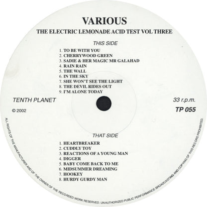Various : The Electric Lemonade Acid Test Volume 3 (An Anthology Of The Spark Label 1967-1970) (LP, Comp, Ltd, Num)