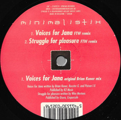 Minimalistix : Voices For Jana (12")