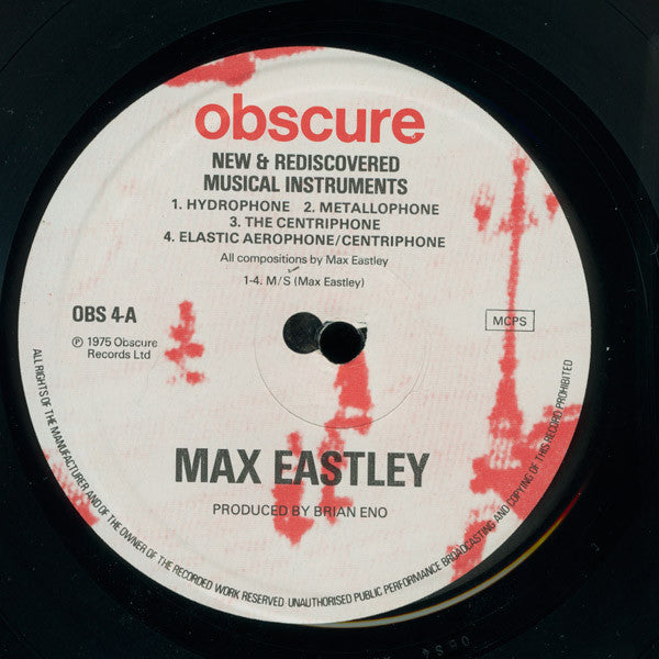 David Toop / Max Eastley : New And Rediscovered Musical Instruments (LP, RE)