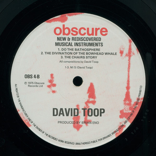 David Toop / Max Eastley : New And Rediscovered Musical Instruments (LP, RE)