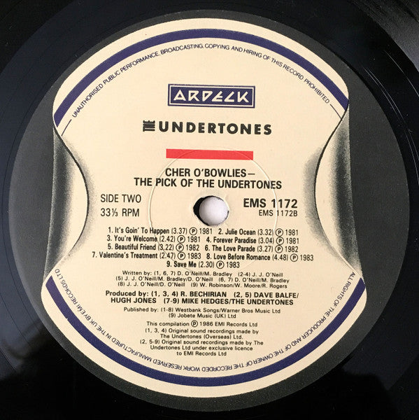 The Undertones : Cher O'Bowlies - The Pick Of The Undertones (LP, Comp)