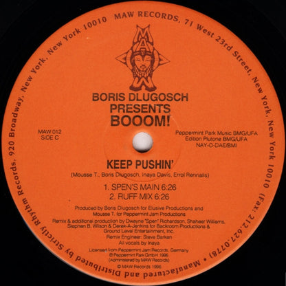Boris Dlugosch Presents Booom! : Keep Pushin' (2x12")