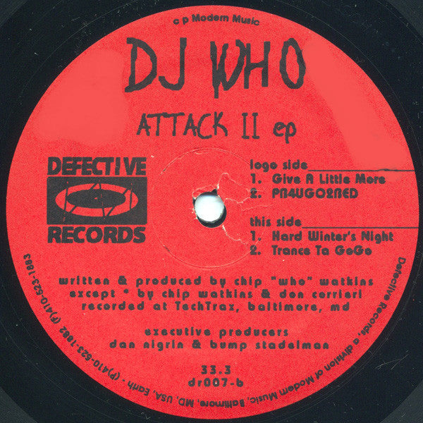 DJ Who : Attack II EP (12", EP)