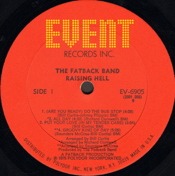 The Fatback Band : Raising Hell (LP, Album, All)
