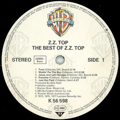 ZZ Top : The Best Of ZZ Top (LP, Comp, RE)