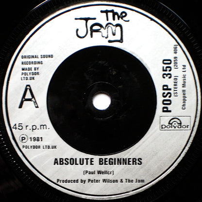 The Jam : Absolute Beginners (7", Single)