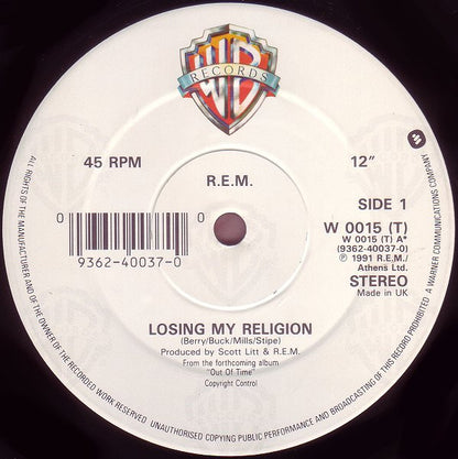 R.E.M. : Losing My Religion (12", Single)