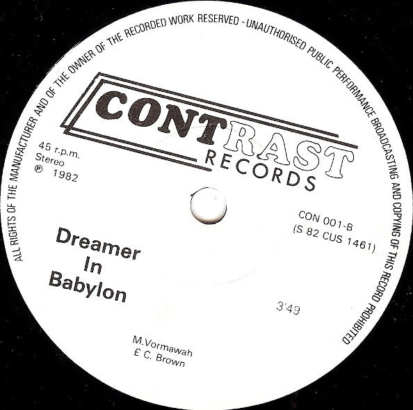 Personal Column : Ignorance Is Bliss? / Dreamer In Babylon (7", Single)