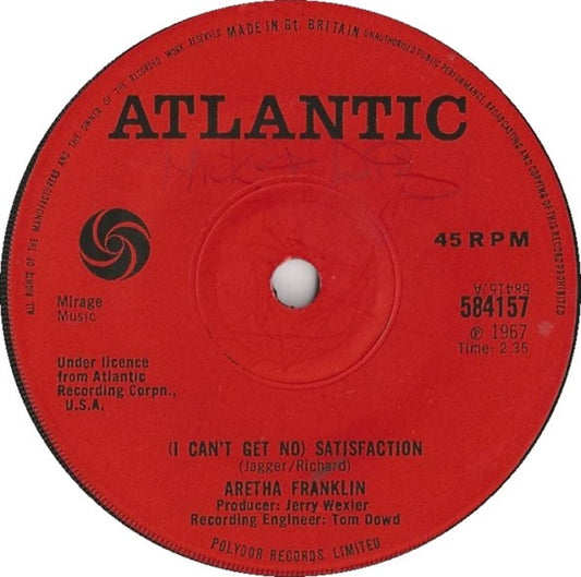 Aretha Franklin : (I Can't Get No) Satisfaction (7", Single)