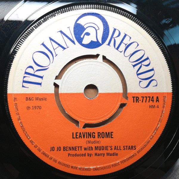 Jo Jo Bennett With Mudie's All Stars* : Leaving Rome (7", Single)
