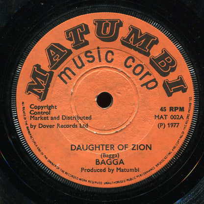 Bagga* : Daughter Of Zion (7")