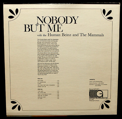 Human Beinz* With The Mammals : Nobody But Me (LP, Album)