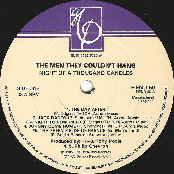 The Men They Couldn't Hang : Night Of A Thousand Candles (LP, Album)