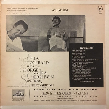 Ella Fitzgerald : Sings The George And Ira Gershwin Song Book - Volume One (LP, Album, Mono)