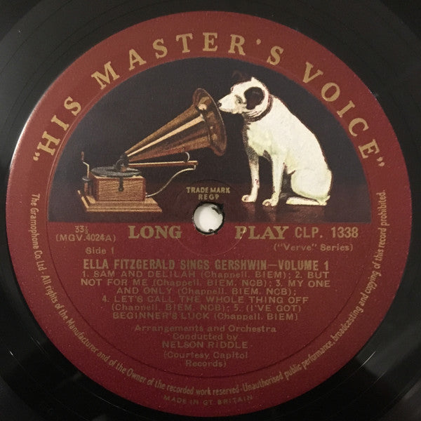 Ella Fitzgerald : Sings The George And Ira Gershwin Song Book - Volume One (LP, Album, Mono)