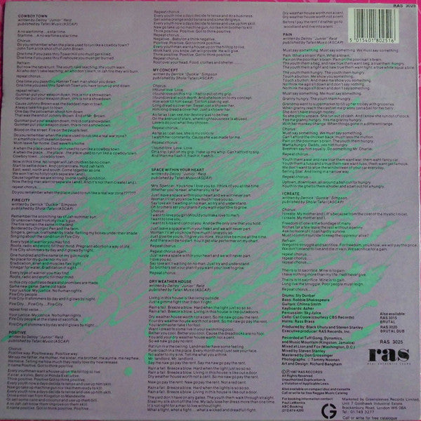 Black Uhuru : Positive (LP, Album)