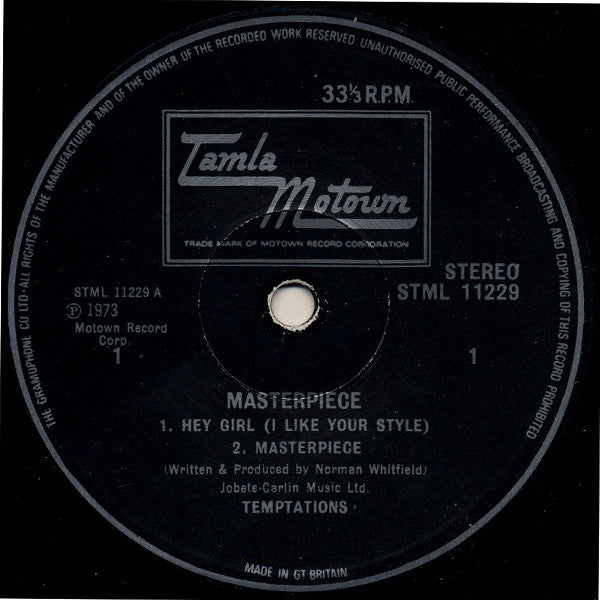 Temptations* : Masterpiece (LP, Album, Emb)