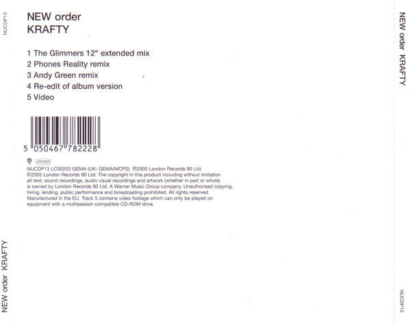 New Order : Krafty (CD, Single, Enh, CD2)