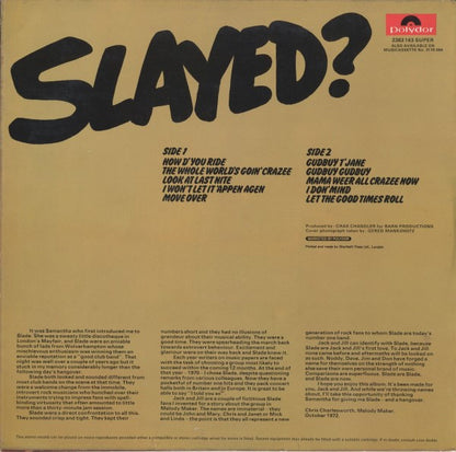 Slade : Slayed? (LP, Album)