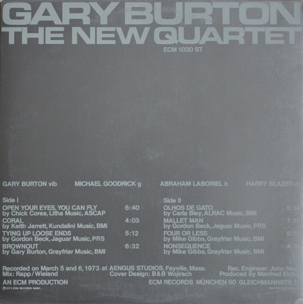 Gary Burton : The New Quartet (LP, Album)