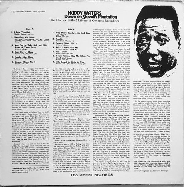 Muddy Waters : Down On Stovall's Plantation (LP, RE)