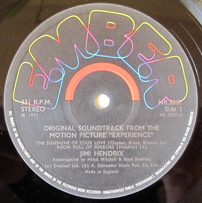 Jimi Hendrix : Original Sound Track 'Experience' (LP, Album, Gat)