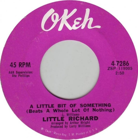 Little Richard : A Little Bit Of Something (Beats A Whole Lot Of Nothing) / Money (7", RE)