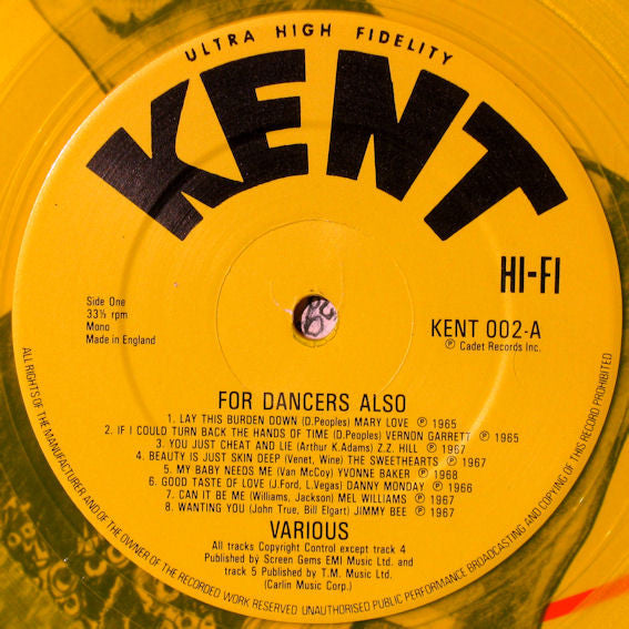 Various : For Dancers Also (LP, Comp, Mono, Yel)