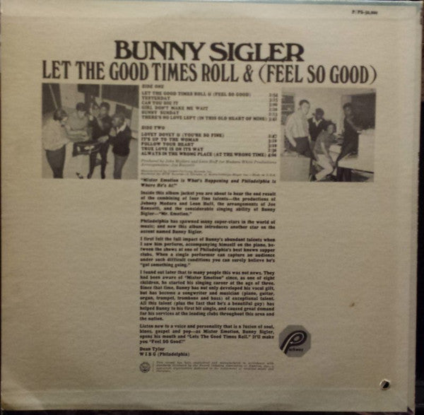 Bunny Sigler : Let The Good Times Roll & (Feel So Good) (LP, Album)