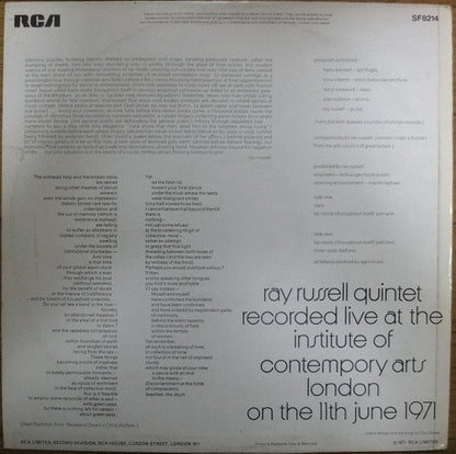 Ray Russell : Live At The I.C.A. (LP, Album)