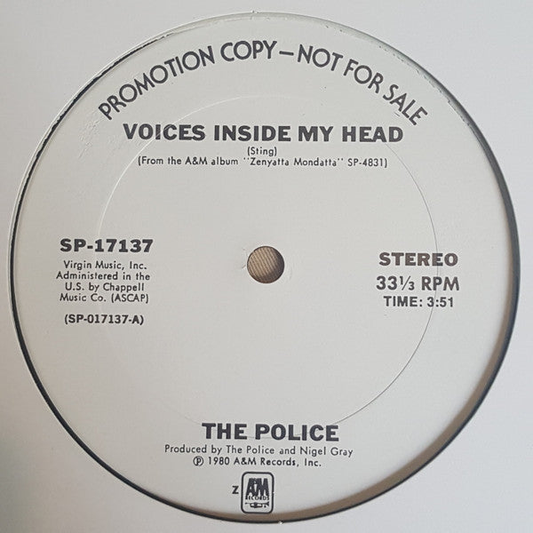 The Police : Voices Inside My Head (12", Promo)