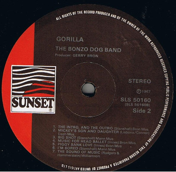 Bonzo Dog Band* : Gorilla (LP, Album, RE)