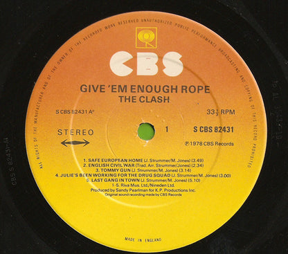 The Clash : Give 'Em Enough Rope (LP, Album)