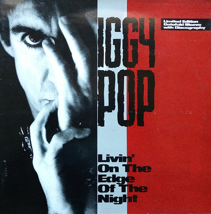 Iggy Pop : Livin' On The Edge Of The Night (12", Single, Ltd)