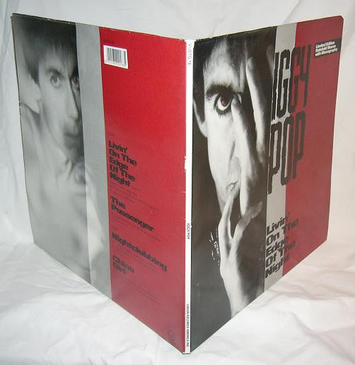 Iggy Pop : Livin' On The Edge Of The Night (12", Single, Ltd)