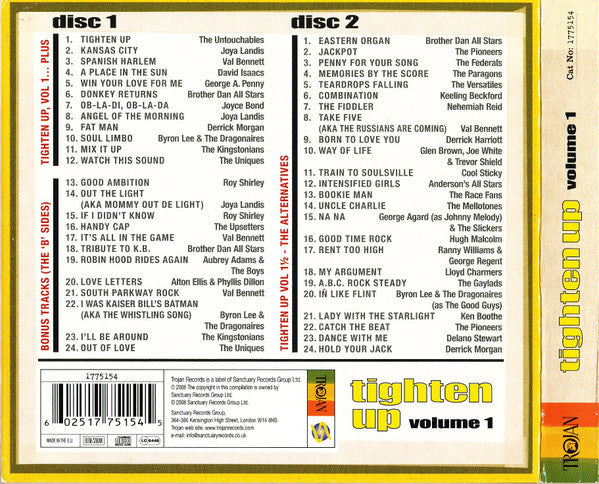 Various : Tighten Up Volume 1 (2xCD, Comp, Dlx, Ltd)