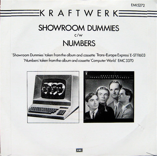 Kraftwerk : Showroom Dummies (7", Single, MP)