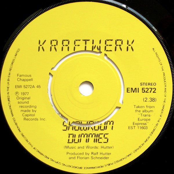 Kraftwerk : Showroom Dummies (7", Single, MP)