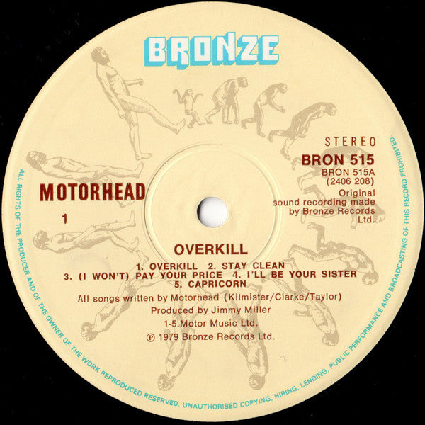 Motörhead : Overkill (LP, Album, RE)
