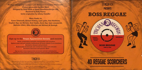 Various : Trojan Presents: Boss Reggae - 40 Reggae Scorchers (2xCD, Comp)