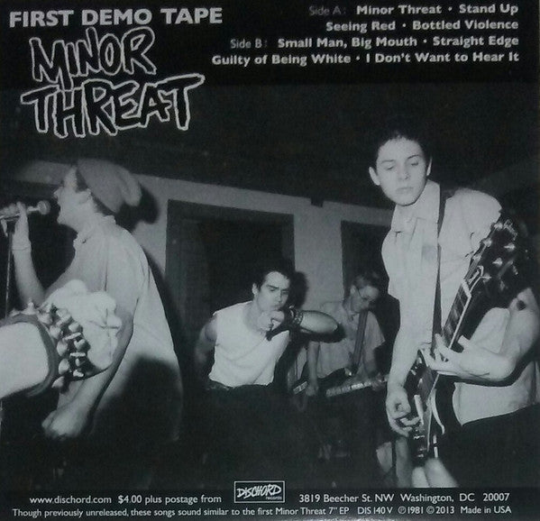 Minor Threat : First Demo Tape (7", EP, RE)