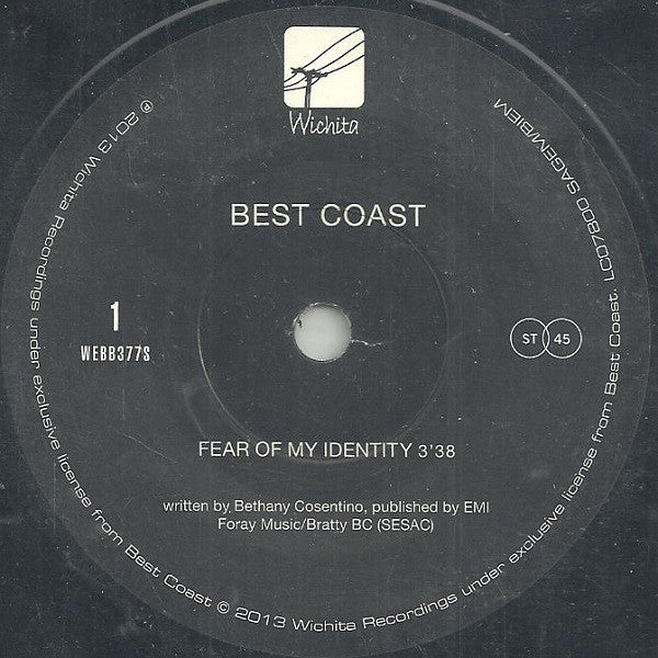 Best Coast : Fear Of My Identity / Who Have I Become (7", RSD, Ltd)