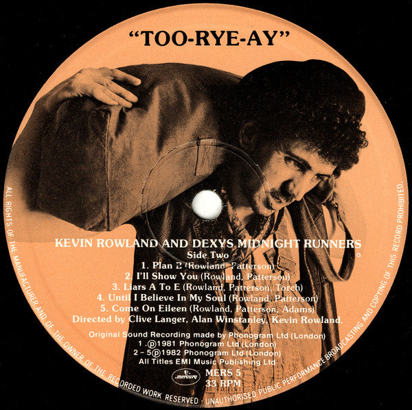 Kevin Rowland & Dexys Midnight Runners : Too-Rye-Ay (LP, Album, Mas)